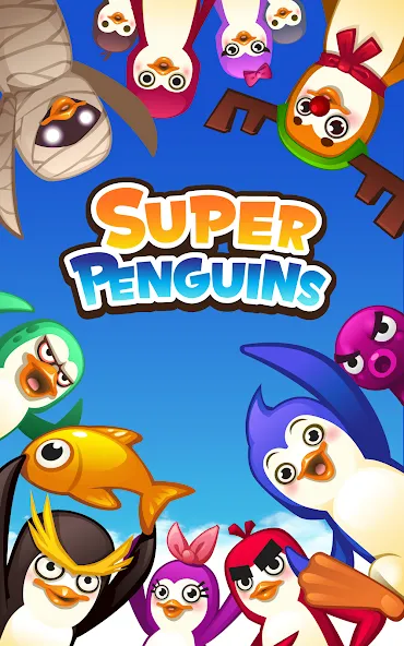 Скачать взломанную Super Penguins (упер Пингвины)  [МОД Бесконечные деньги] — последняя версия apk на Андроид screen 1