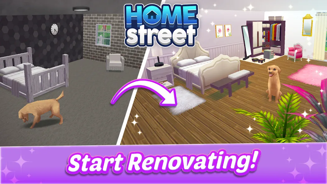 Взлом Home Street — Dream House Sim  [МОД Все открыто] — стабильная версия apk на Андроид screen 2