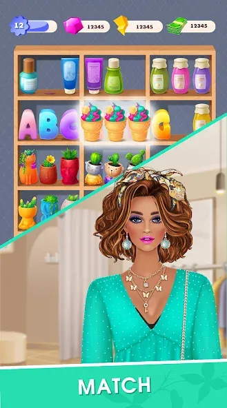 Взлом Fashion Triple Match: Dress Up (Фэшн Мердж)  [МОД Много денег] — стабильная версия apk на Андроид screen 2