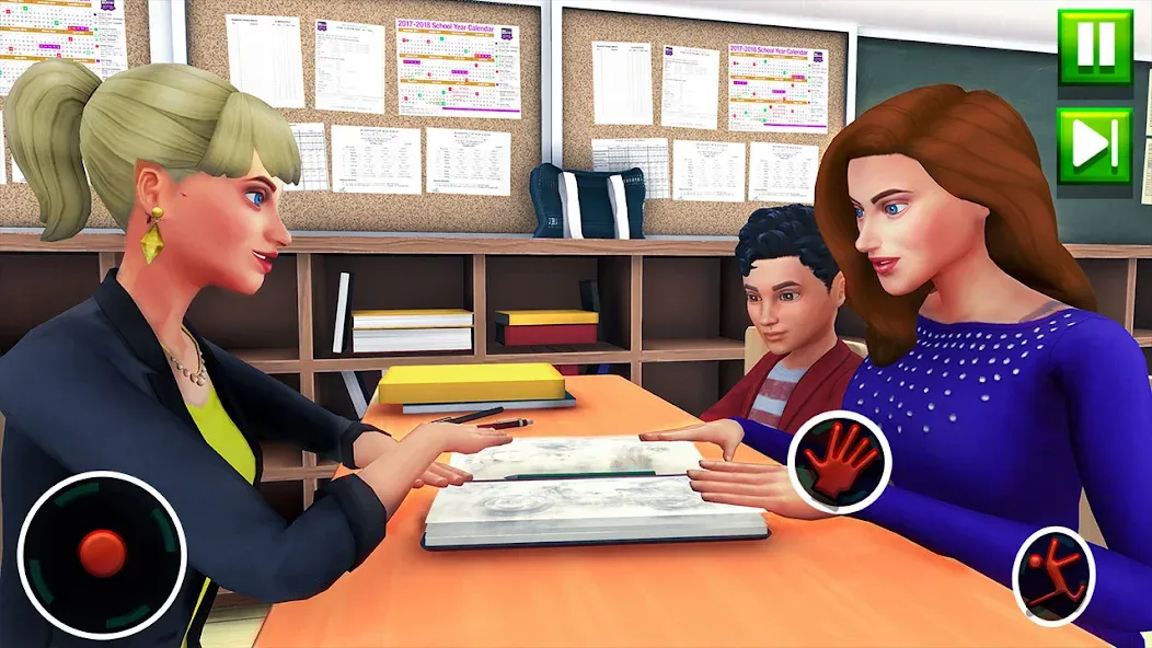 Скачать взлом High School Teacher Sim Games  [МОД Unlocked] — стабильная версия apk на Андроид screen 3