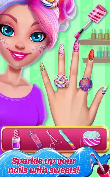 Взломанная Candy Makeup Beauty Game  [МОД Mega Pack] — полная версия apk на Андроид screen 3