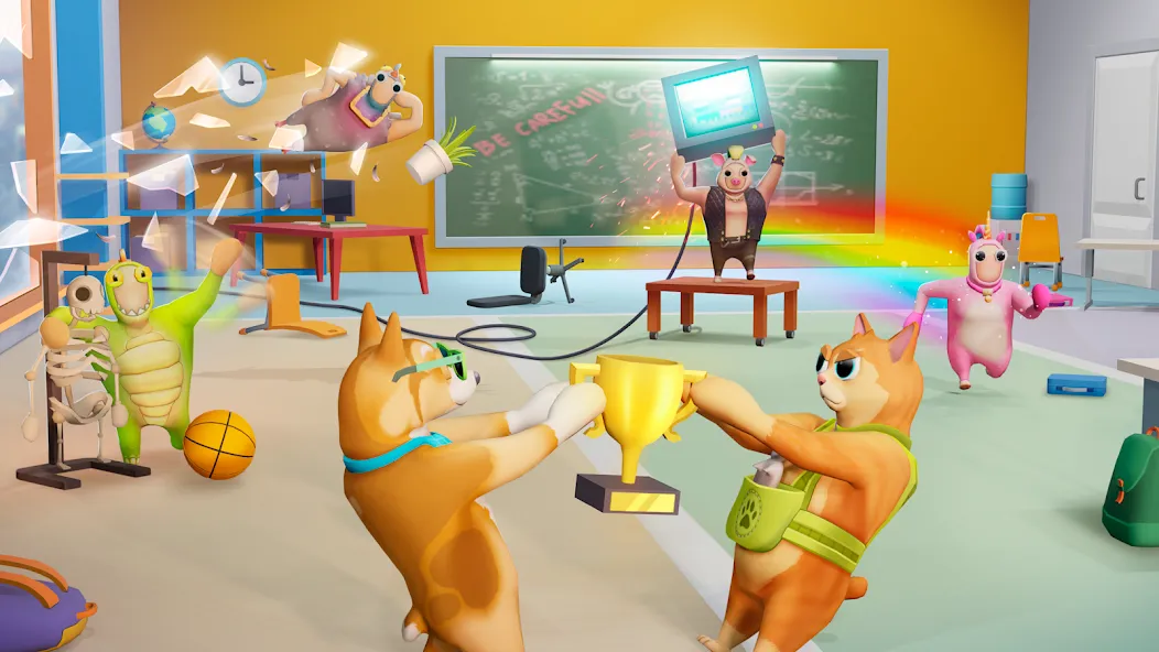 Взломанная Gang Battle Party: Animals 3D  [МОД Unlocked] — стабильная версия apk на Андроид screen 1