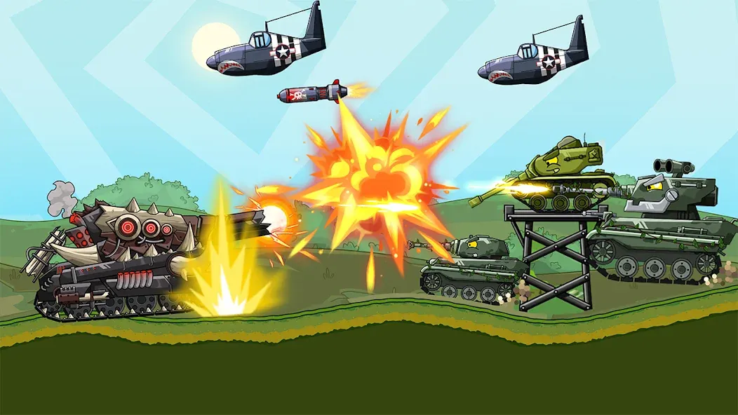 Скачать взлом Tank Arena Steel Battle (Танковая Арена Стальное Сражение)  [МОД Mega Pack] — полная версия apk на Андроид screen 4