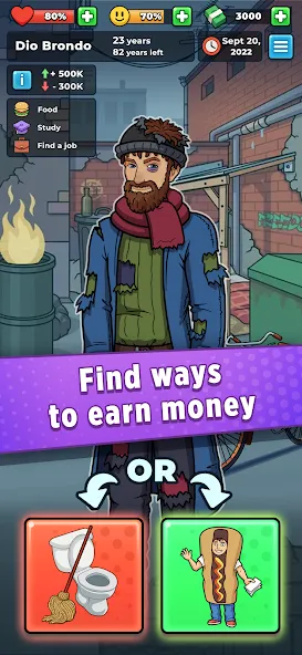 Взломанная Hobo Life: Business Simulator  [МОД Много монет] — полная версия apk на Андроид screen 3