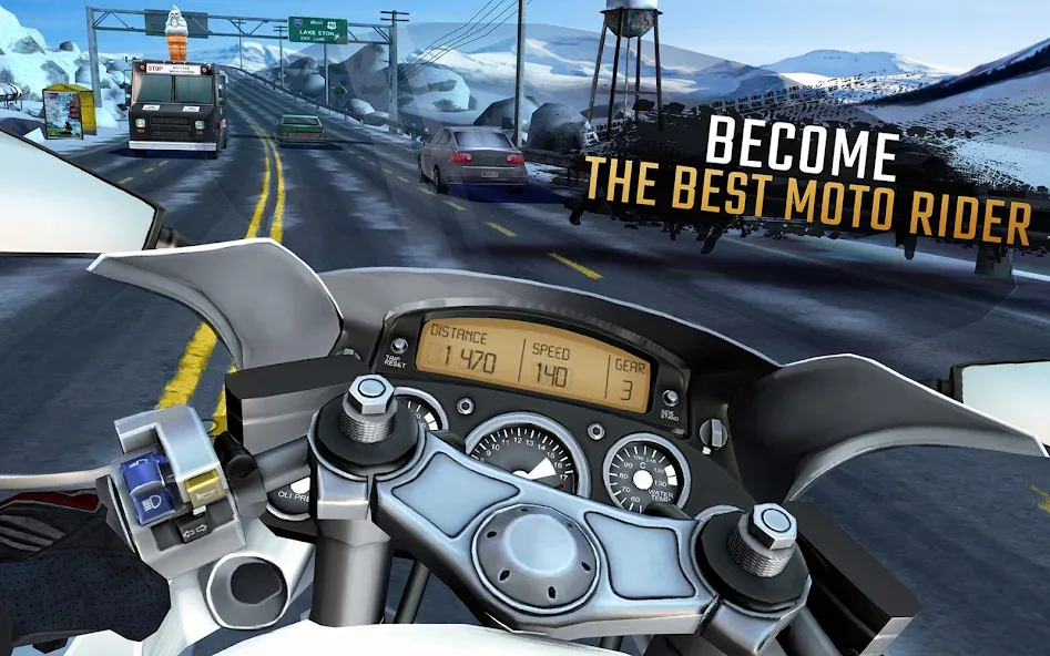 Скачать взлом Moto Rider GO: Highway Traffic (Мото Райдер ГО)  [МОД Много монет] — стабильная версия apk на Андроид screen 5