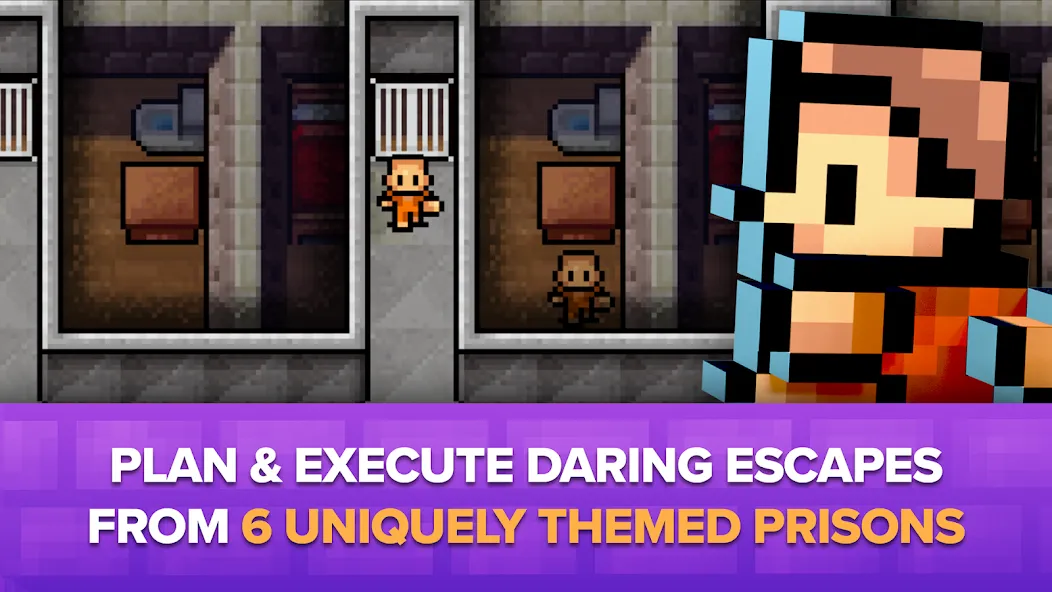 Скачать взломанную The Escapists: Prison Escape – (Зе Эскейпистс)  [МОД Unlocked] — полная версия apk на Андроид screen 2