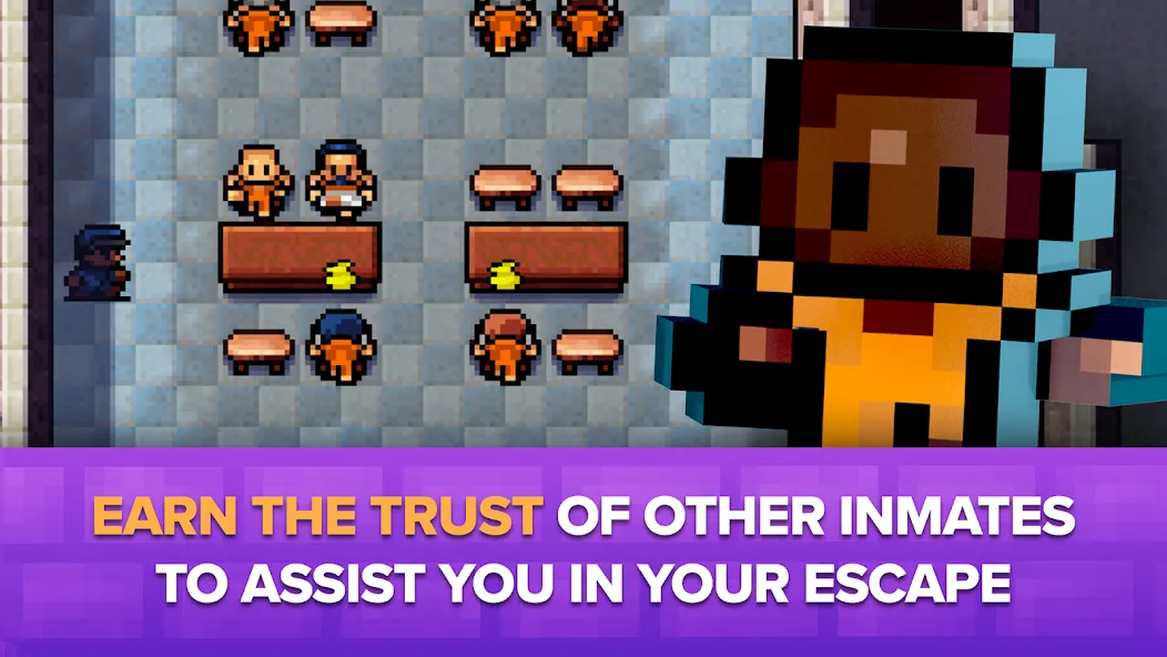 Скачать взломанную The Escapists: Prison Escape – (Зе Эскейпистс)  [МОД Unlocked] — полная версия apk на Андроид screen 4