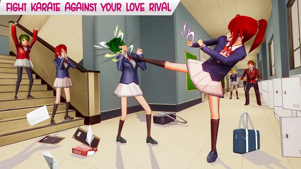 Взломанная Anime High School Life  [МОД Много монет] — полная версия apk на Андроид screen 1