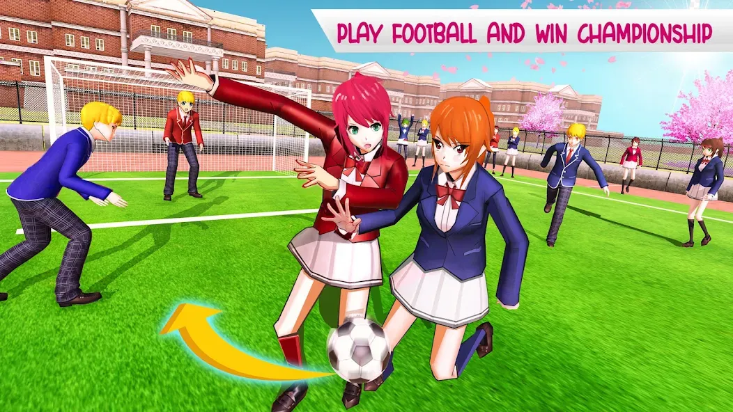 Взломанная Anime High School Life  [МОД Много монет] — полная версия apk на Андроид screen 3