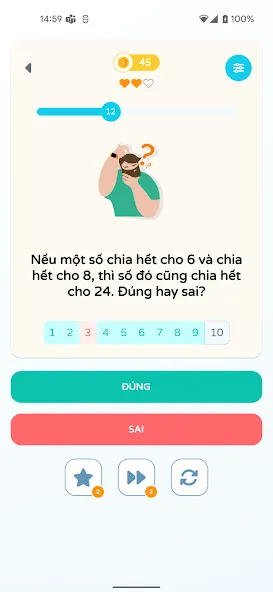 Скачать взлом Chọn Đúng Sai  [МОД Много монет] — стабильная версия apk на Андроид screen 2