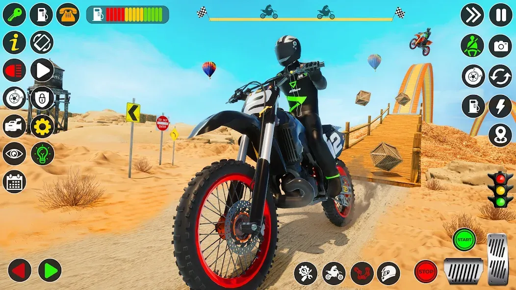 Скачать взлом Bike Stunt Games Stunt Bike 3D (Байк стант рэмп игра Байк Джамп)  [МОД Меню] — полная версия apk на Андроид screen 1