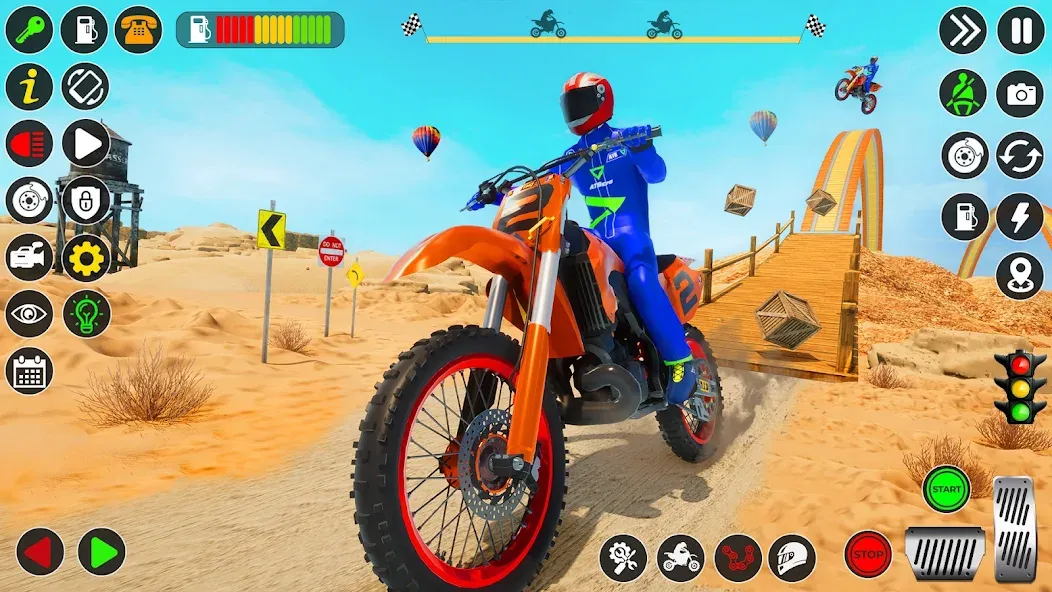 Скачать взлом Bike Stunt Games Stunt Bike 3D (Байк стант рэмп игра Байк Джамп)  [МОД Меню] — полная версия apk на Андроид screen 2