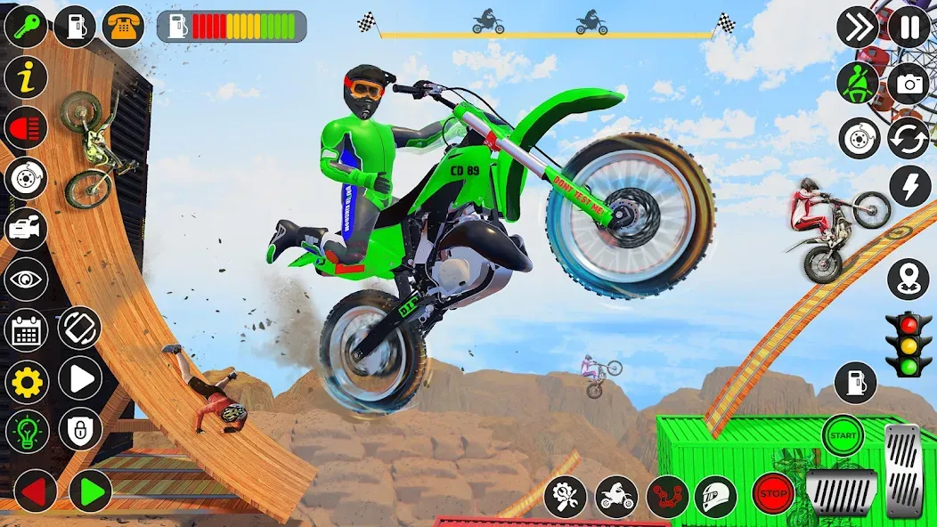 Скачать взлом Bike Stunt Games Stunt Bike 3D (Байк стант рэмп игра Байк Джамп)  [МОД Меню] — полная версия apk на Андроид screen 3