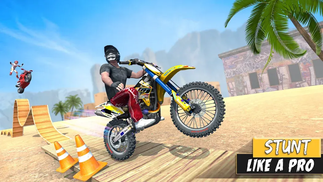 Скачать взлом Bike Stunt Games Stunt Bike 3D (Байк стант рэмп игра Байк Джамп)  [МОД Меню] — полная версия apk на Андроид screen 4