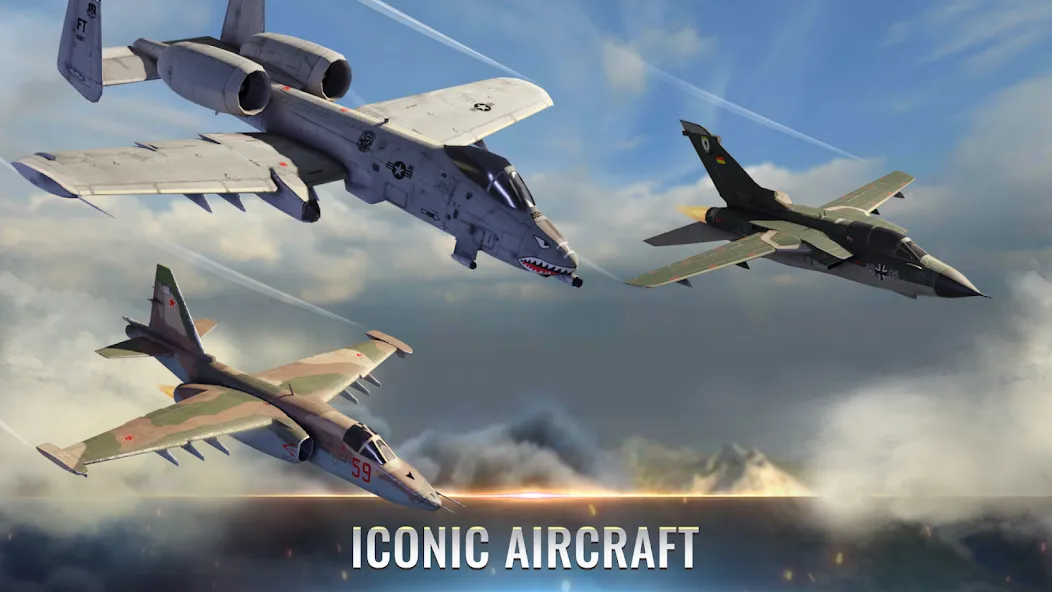 Скачать взломанную Fighter Pilot: HeavyFire (Файтер Пилот)  [МОД Unlocked] — стабильная версия apk на Андроид screen 1