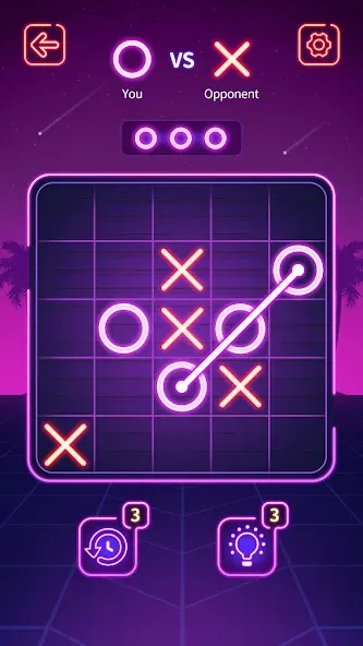 Взлом Tic Tac Toe — Offline XOXO (Тиктактое)  [МОД Все открыто] — стабильная версия apk на Андроид screen 1