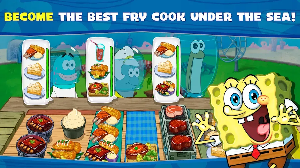 Скачать взлом SpongeBob: Krusty Cook-Off  [МОД Mega Pack] — полная версия apk на Андроид screen 1