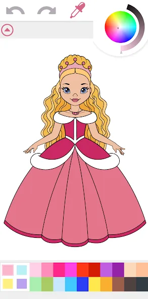 Скачать взломанную Princess Coloring Book Game  [МОД Mega Pack] — полная версия apk на Андроид screen 1