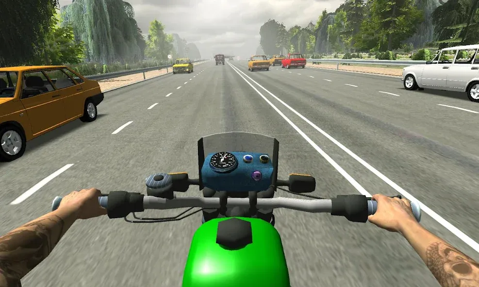 Скачать взлом Russian Moto Traffic Rider 3D  [МОД Unlocked] — стабильная версия apk на Андроид screen 3