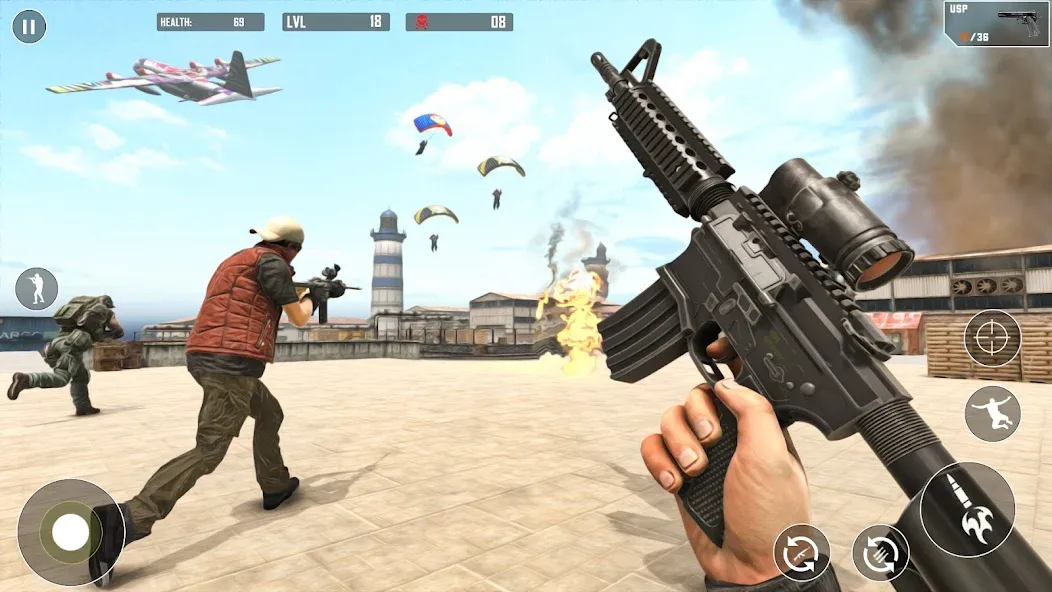 Взлом Battlegrounds Fire Squad War  [МОД Unlimited Money] — стабильная версия apk на Андроид screen 4