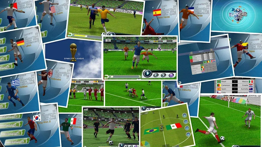 Скачать взлом Winner Soccer Evo Elite  [МОД Unlocked] — стабильная версия apk на Андроид screen 1