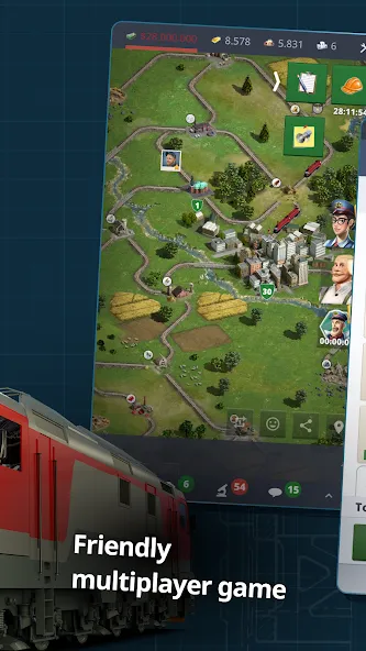 Взломанная Rail Nation — Railroad Tycoon (Рэйл Нэйшн)  [МОД Много монет] — стабильная версия apk на Андроид screen 3