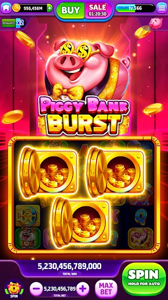 Скачать взломанную Spin To Rich — Vegas Slots (Спин Ту Рич)  [МОД Меню] — последняя версия apk на Андроид screen 1