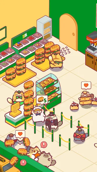 Взломанная Cat Snack Bar: Cute Food Games (Кэт Снэк Бар)  [МОД Бесконечные монеты] — полная версия apk на Андроид screen 2