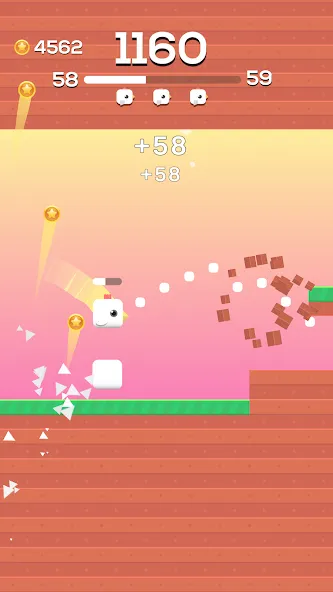 Скачать взлом Square Bird — Flappy Chicken (Сквер Брд)  [МОД Много монет] — последняя версия apk на Андроид screen 3