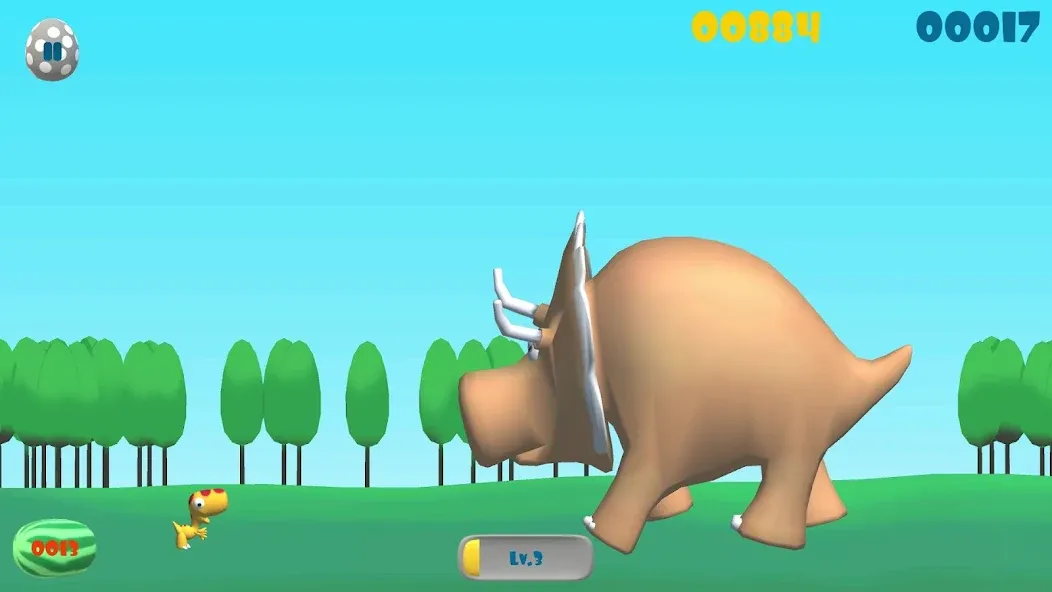 Скачать взломанную Dinosaur Run (Динозавр Ран)  [МОД Menu] — последняя версия apk на Андроид screen 3