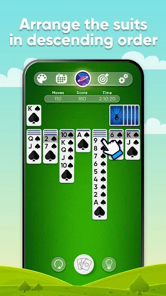 Скачать взломанную Spider Solitaire (Спайдер Солитер)  [МОД Unlimited Money] — последняя версия apk на Андроид screen 2