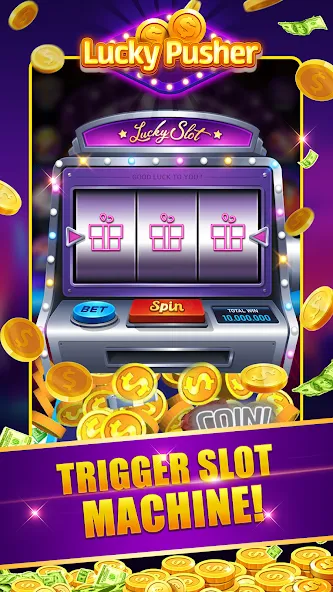 Скачать взлом Lucky Cash Pusher Coin Games (Лаки Кэш Пушер Коин Геймс)  [МОД Много монет] — стабильная версия apk на Андроид screen 2