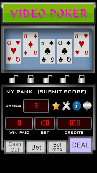 Скачать взлом Video Poker (Видео Покер)  [МОД Много монет] — полная версия apk на Андроид screen 2