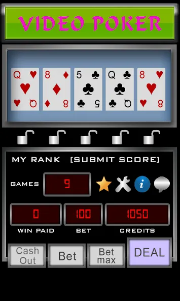 Скачать взлом Video Poker (Видео Покер)  [МОД Много монет] — полная версия apk на Андроид screen 3