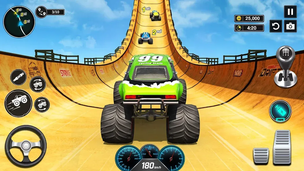 Взломанная Monster Truck Games- Car Games  [МОД Меню] — стабильная версия apk на Андроид screen 1