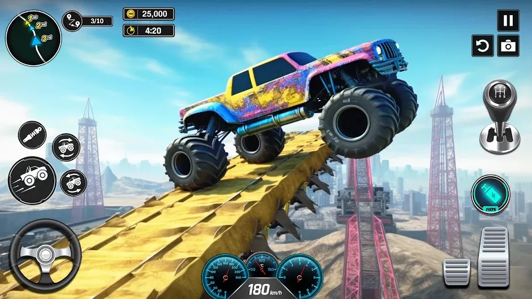 Взломанная Monster Truck Games- Car Games  [МОД Меню] — стабильная версия apk на Андроид screen 2