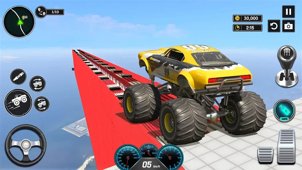 Взломанная Monster Truck Games- Car Games  [МОД Меню] — стабильная версия apk на Андроид screen 3