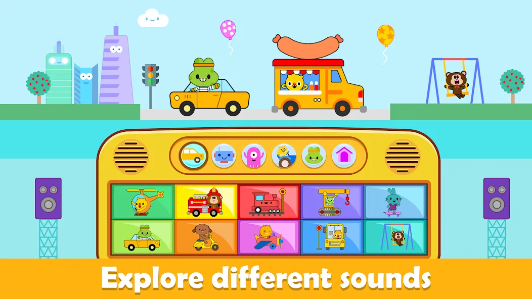 Скачать взломанную Baby Piano Kids Music Games  [МОД Много денег] — стабильная версия apk на Андроид screen 2