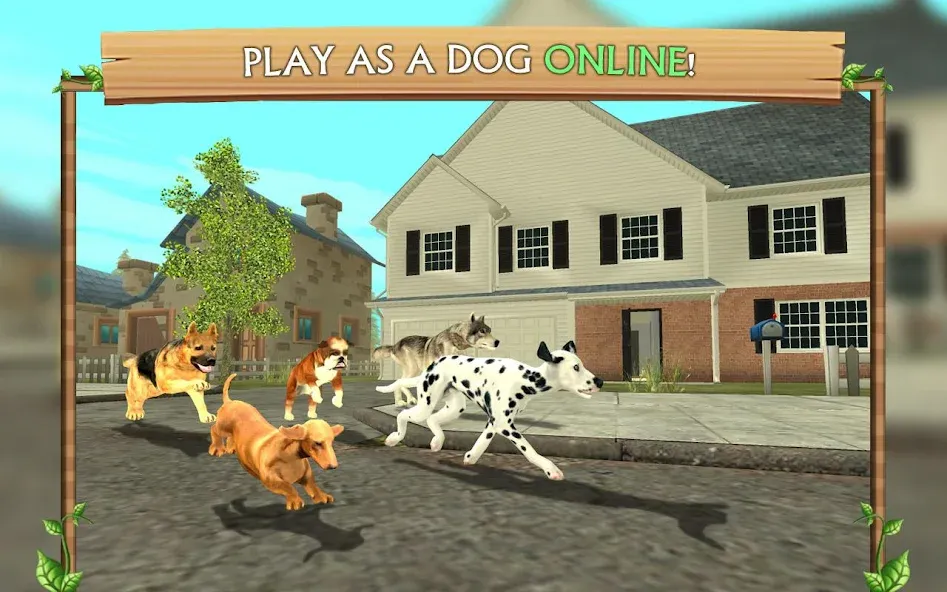 Взломанная Dog Sim Online: Raise a Family  [МОД Mega Pack] — последняя версия apk на Андроид screen 1