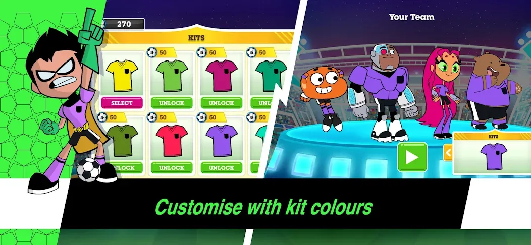 Скачать взломанную Toon Cup — Football Game  [МОД Unlocked] — полная версия apk на Андроид screen 4