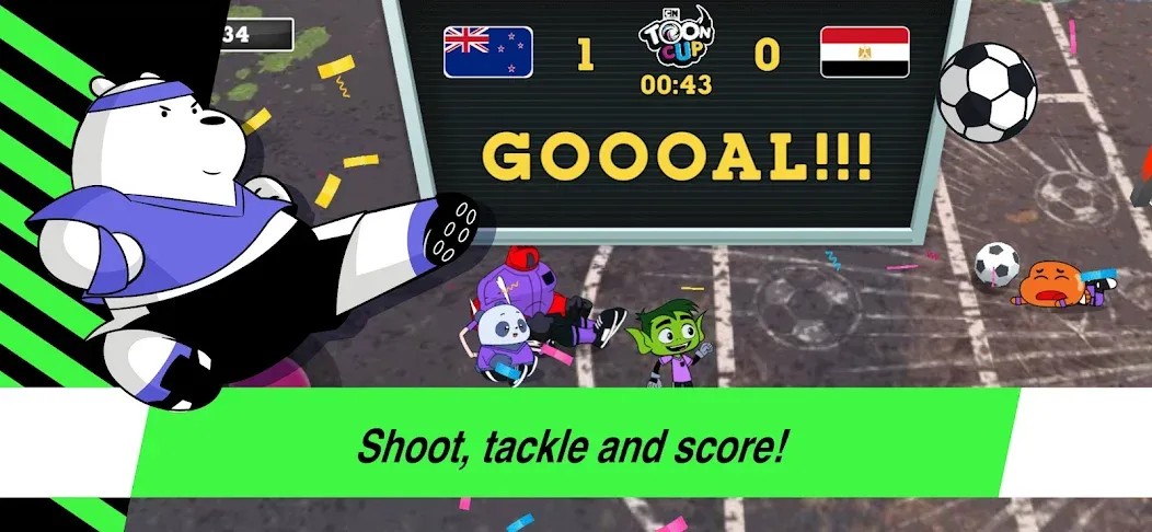 Скачать взломанную Toon Cup — Football Game  [МОД Unlocked] — полная версия apk на Андроид screen 5