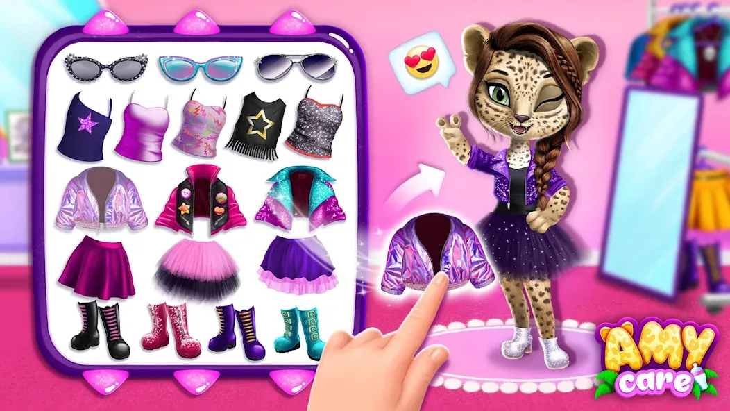 Скачать взломанную Amy Care — My Leopard Baby  [МОД Все открыто] — последняя версия apk на Андроид screen 3