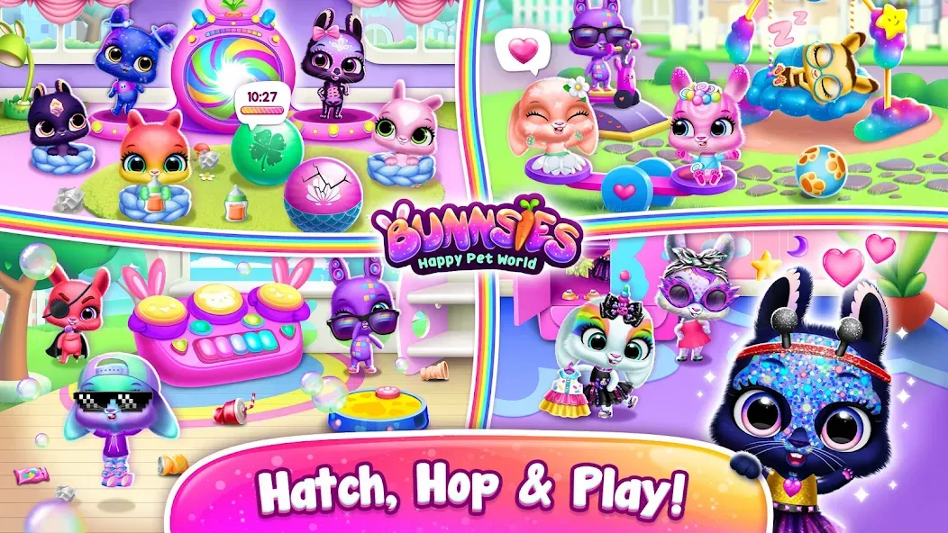 Скачать взломанную Bunnsies — Happy Pet World (Баннсиз)  [МОД Mega Pack] — последняя версия apk на Андроид screen 3