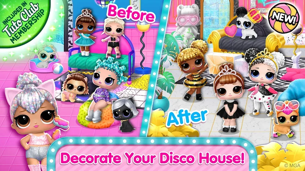 Взломанная L.O.L. Surprise! Disco House  [МОД Меню] — полная версия apk на Андроид screen 1