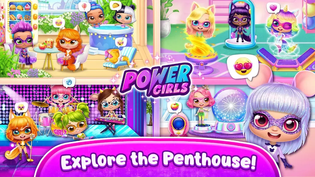 Скачать взломанную Power Girls — Fantastic Heroes  [МОД Меню] — полная версия apk на Андроид screen 3