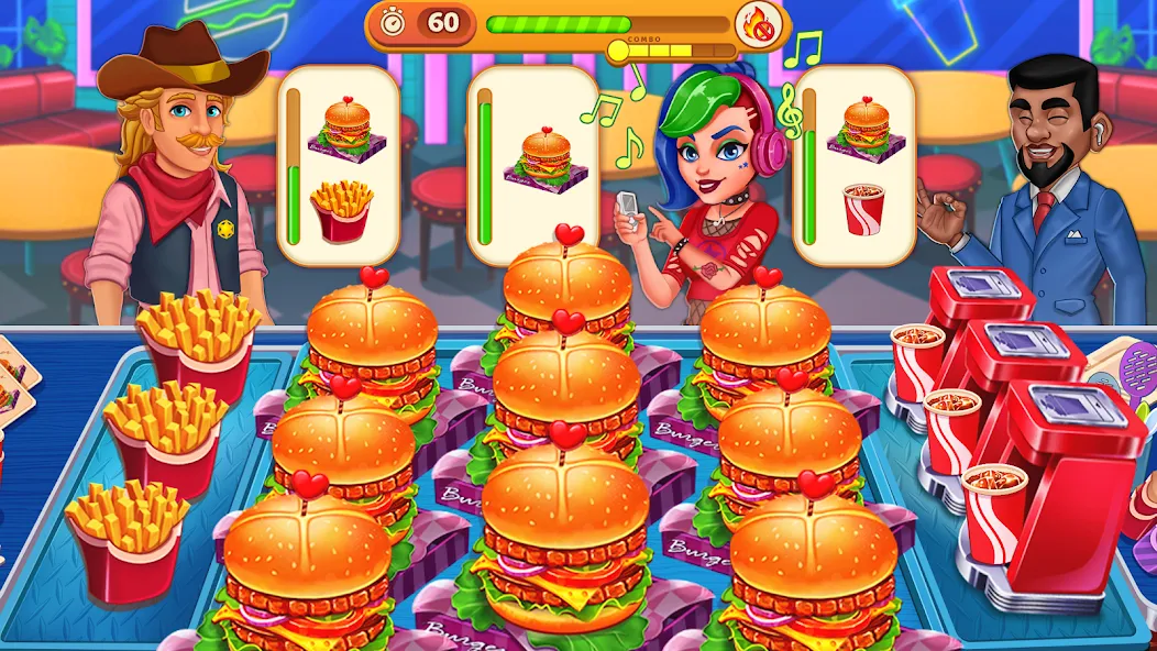 Скачать взломанную Cooking Max: Restaurant Games (Кукинг Макс)  [МОД Menu] — последняя версия apk на Андроид screen 4