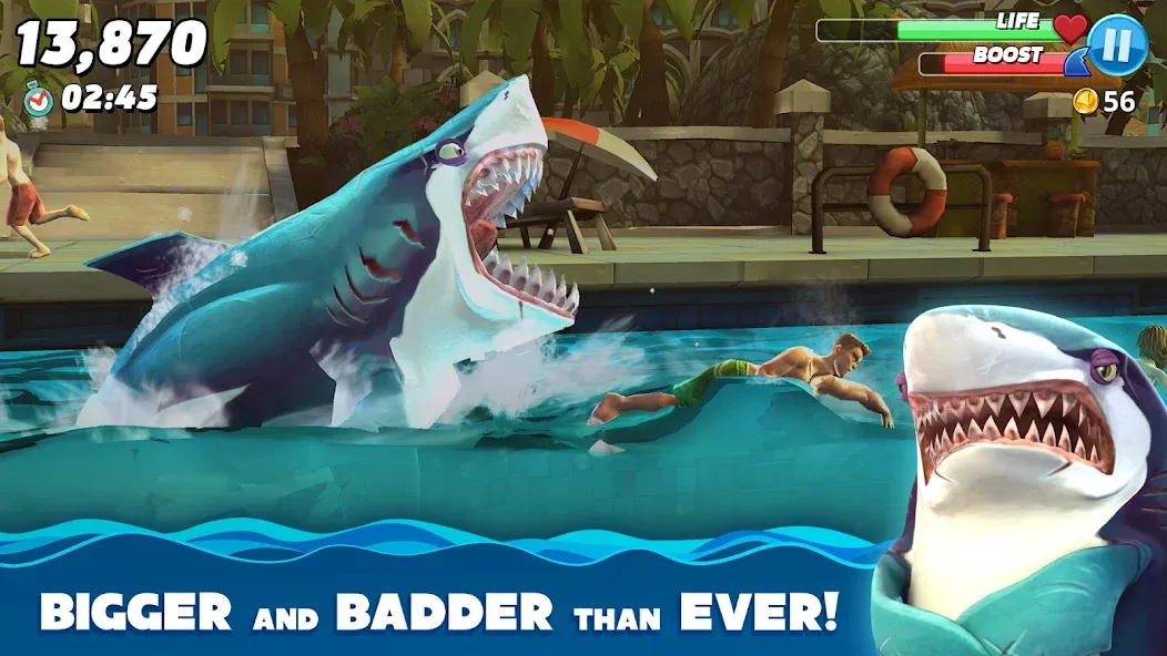 Скачать взлом Hungry Shark World (Хангри Шарк Ворлд)  [МОД Unlocked] — полная версия apk на Андроид screen 1