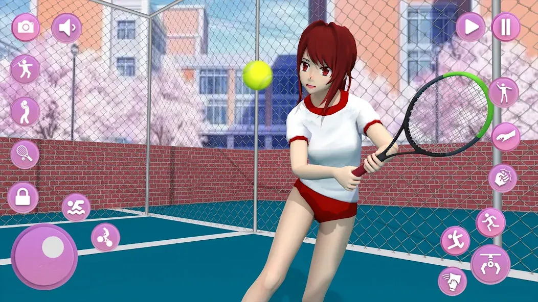 Скачать взлом Anime School Girl Simulator 3D  [МОД Много монет] — полная версия apk на Андроид screen 2