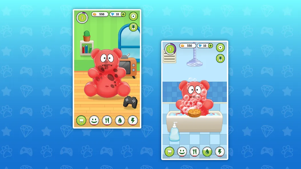 Взломанная My Jelly Bear Pet  [МОД Все открыто] — полная версия apk на Андроид screen 1