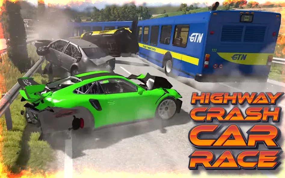 Скачать взлом Highway Crash Car Race  [МОД Меню] — полная версия apk на Андроид screen 3